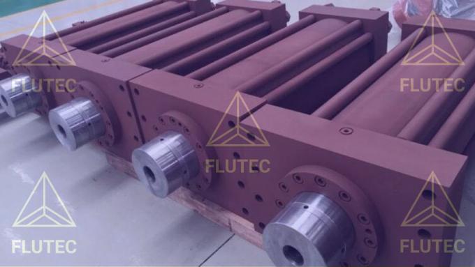 Flutec Телескопический гидравлический цилиндр Двойной действующий масляный цилиндр для машиностроения 3